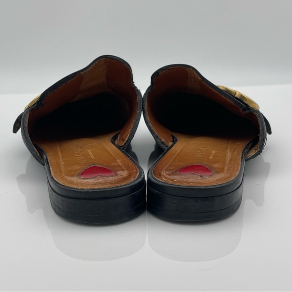 Authentic - Used - Gucci Black Leather Open Back Flats - Picture 4 of 10